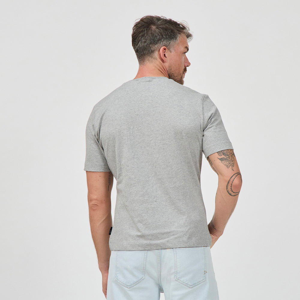 The Classic Crew in 100% Organic Cotton 220GSM, Grey Marl