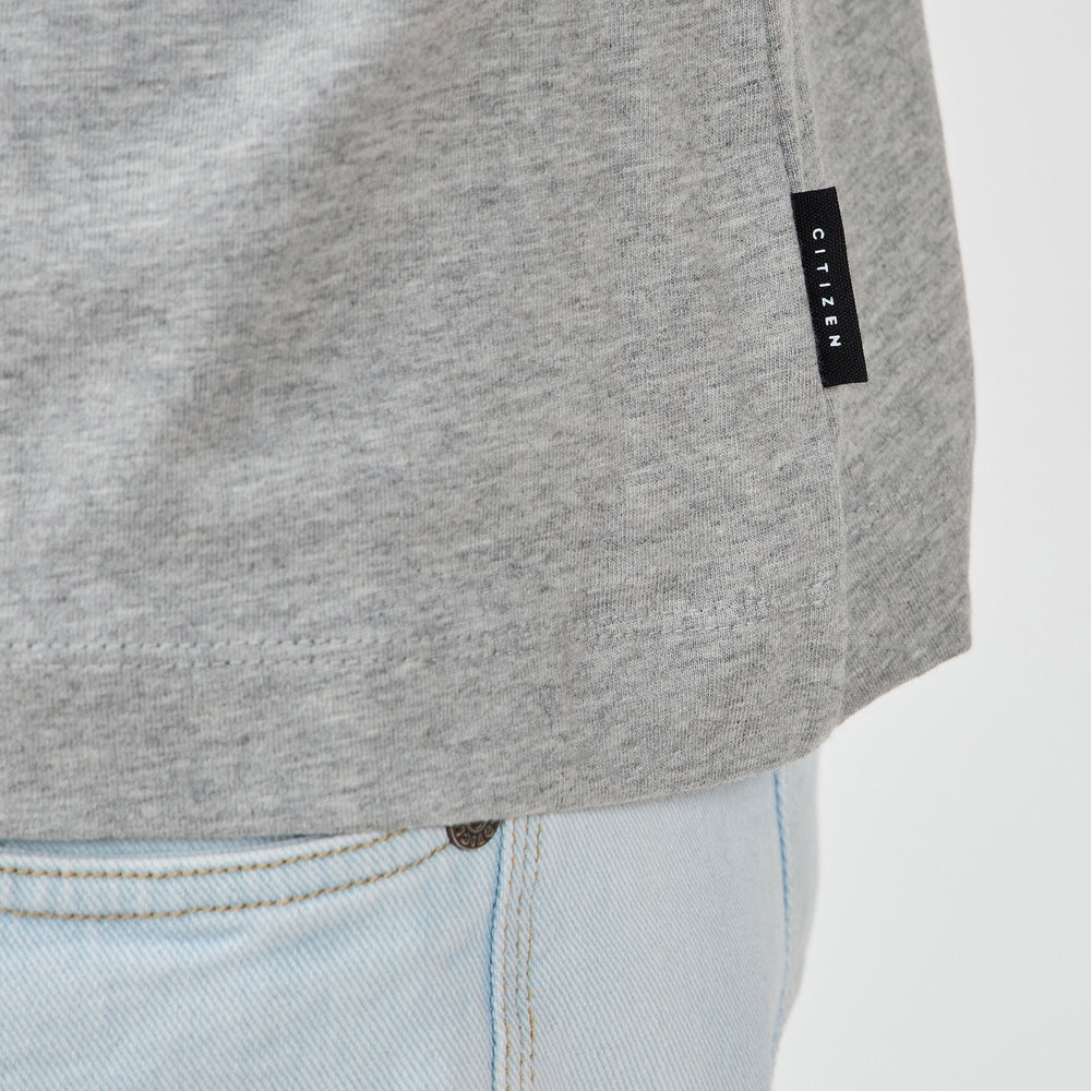 The Classic Crew in 100% Organic Cotton 220GSM, Grey Marl