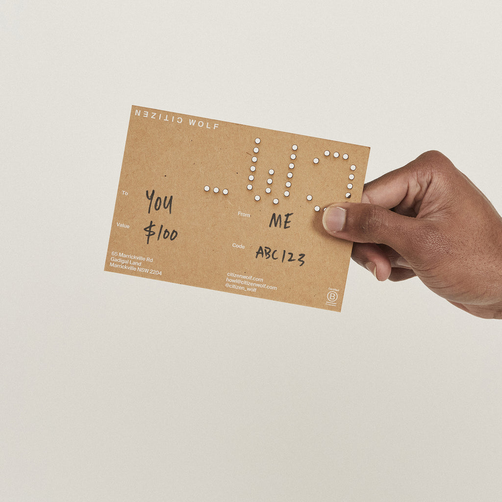 Laser Cut Gift Card Citizen Wolf