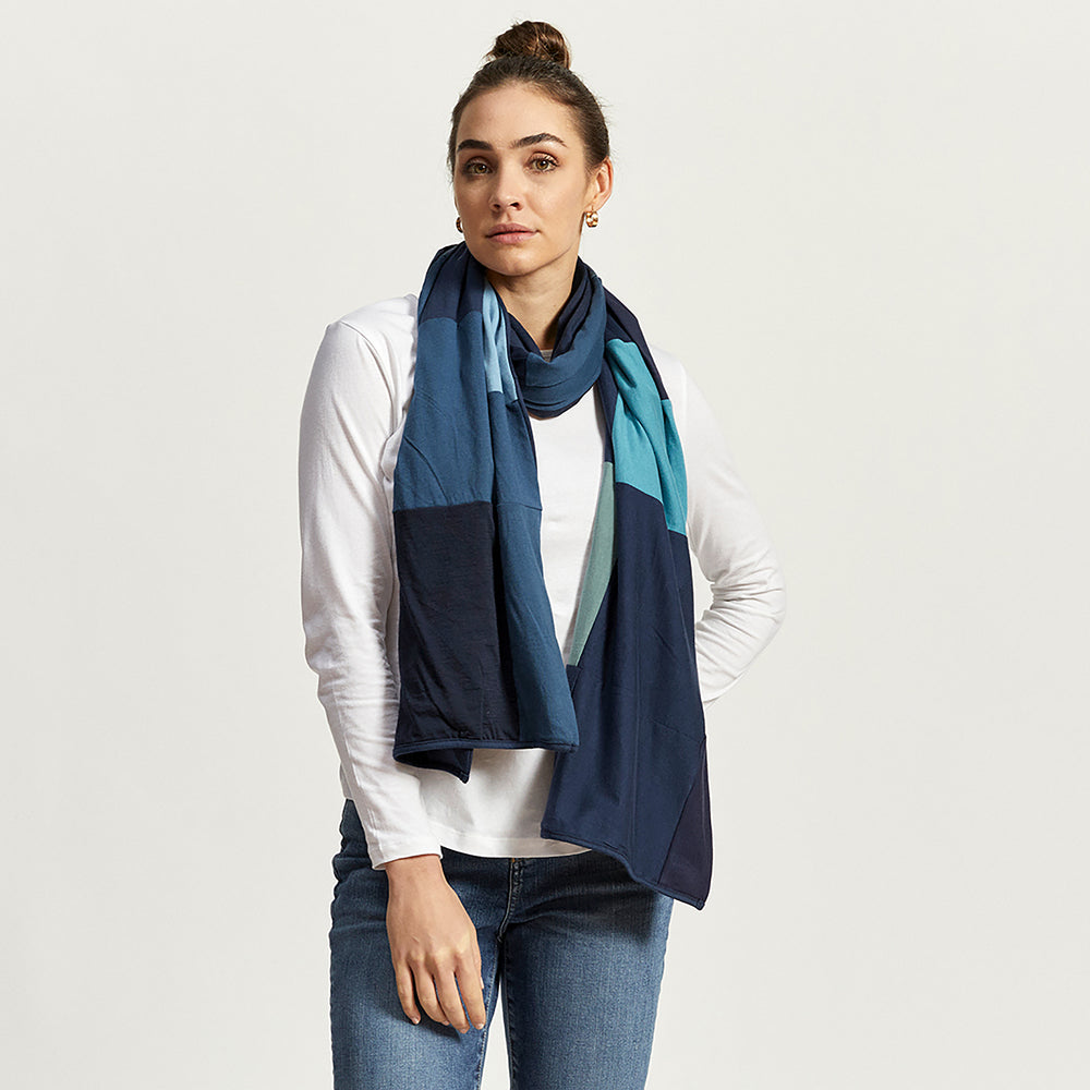 The Zero Waste Scarf in Zero Waste Patchwork, Mostly Blue