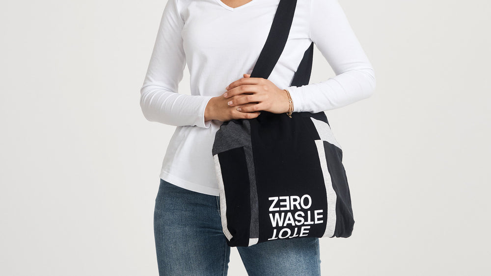 Zero Waste Tote in 'Mostly Black' by Citizen Wolf #colour_Mostly Black