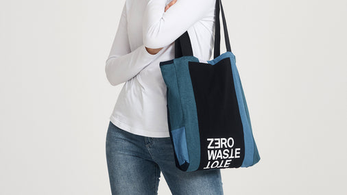 Zero Waste Tote in 'Mostly Blue' by Citizen Wolf #colour_Mostly Blue