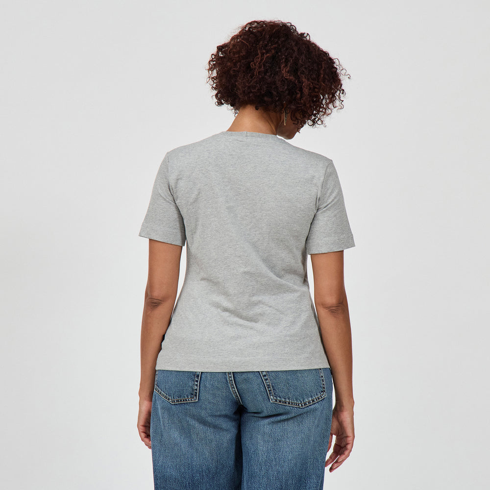 The Classic Crew in 100% Organic Cotton 220GSM, Grey Marl