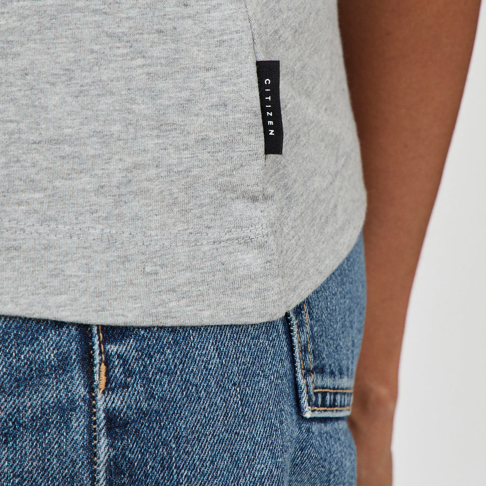 The Classic Crew in 100% Organic Cotton 220GSM, Grey Marl
