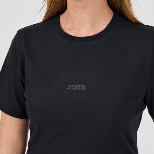 The Heavy Cotton Logo Tee in 100% Organic Cotton 220GSM, Black