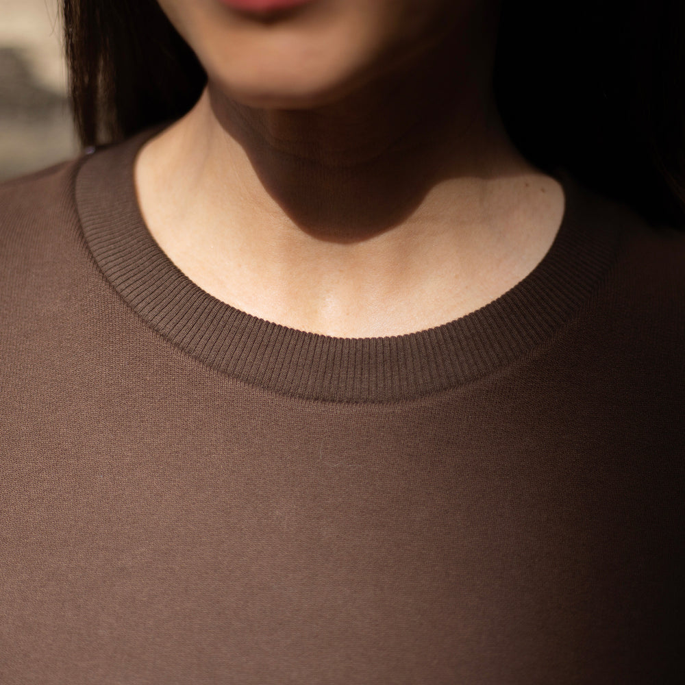 The Women's Limited Edition, Good Earth Cotton Sweatshirt in 100% Good Earth Cotton 400GSM Terry, Ironbark