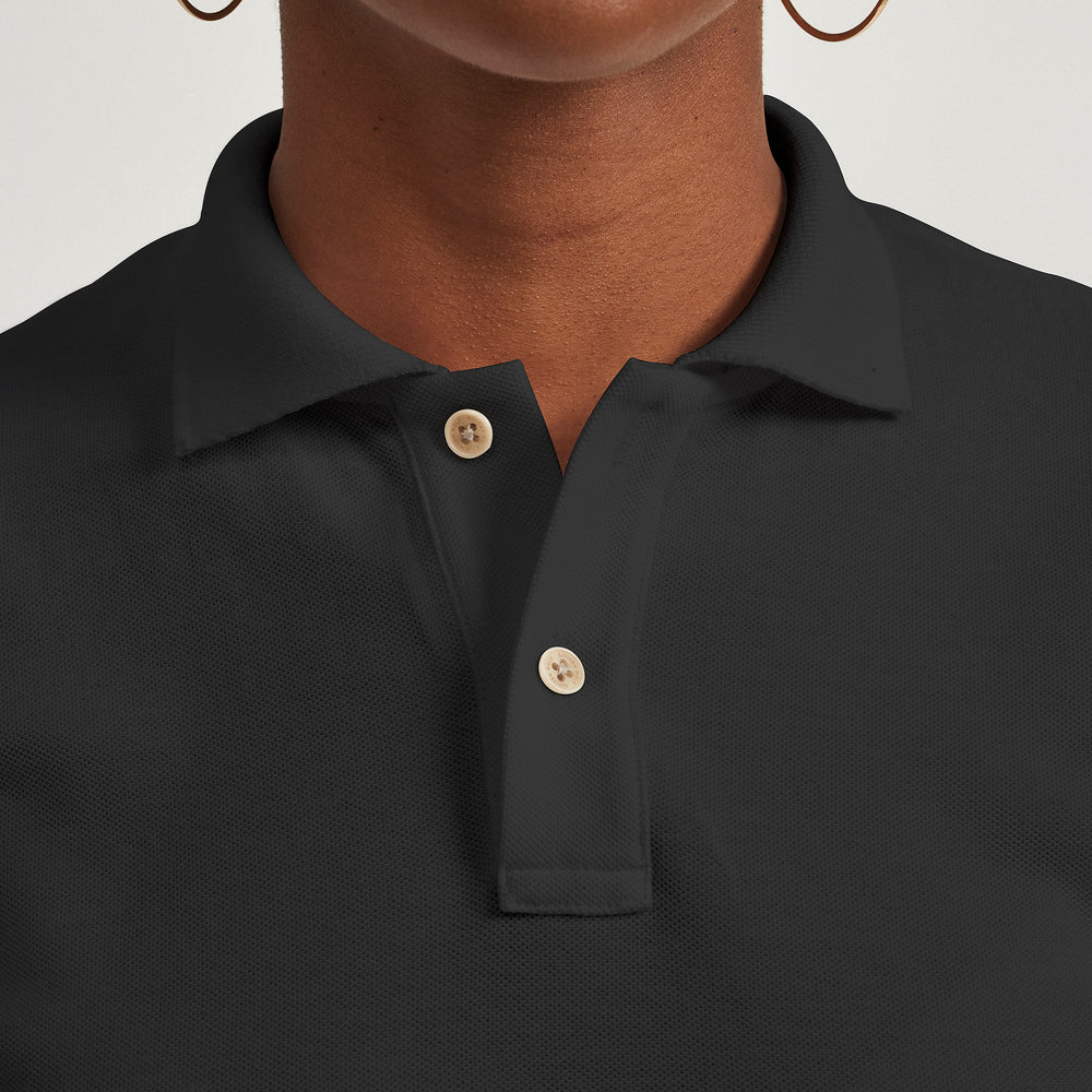 The Pique Polo in 100% Organic Cotton 200GSM, Asphalt