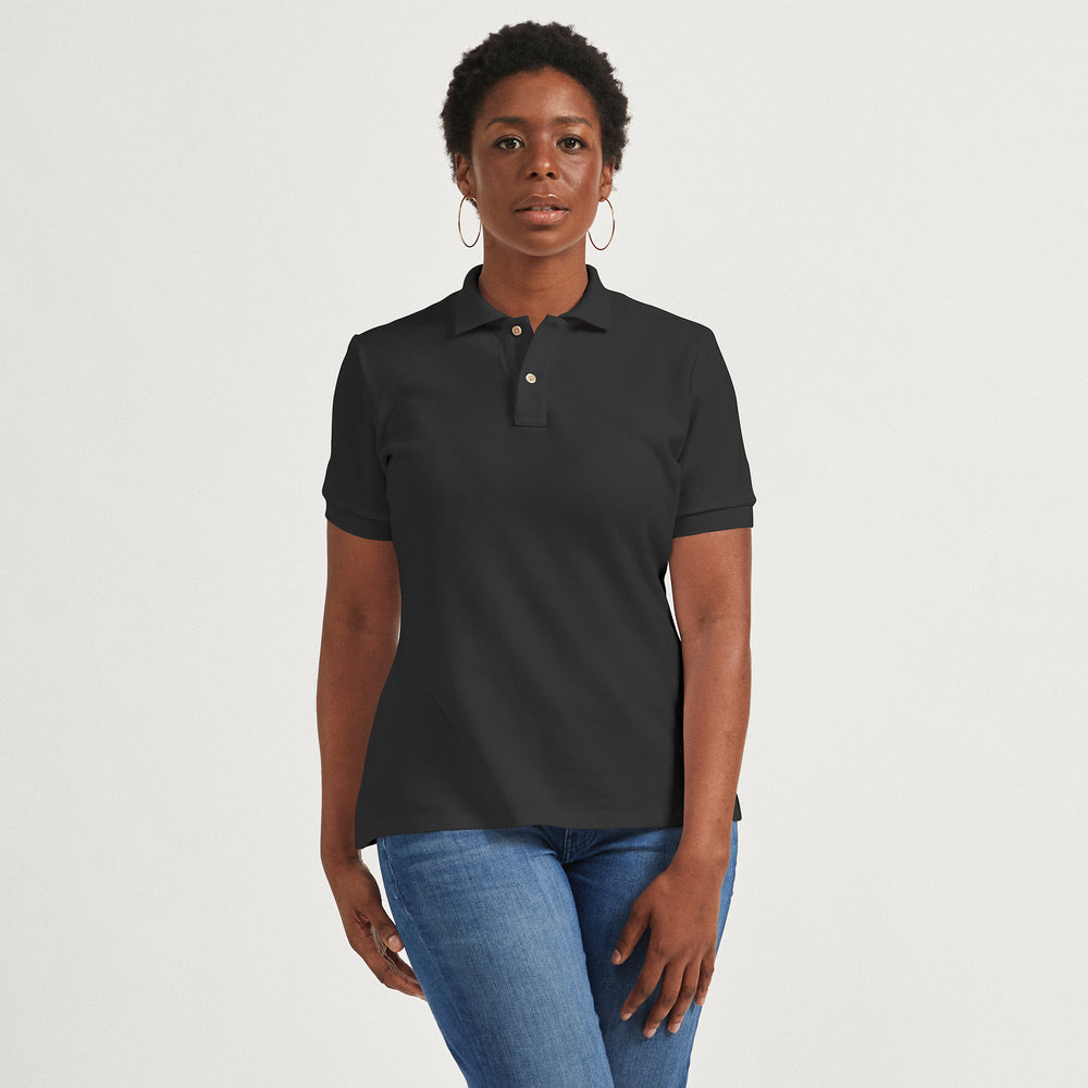 The Pique Polo in 100% Organic Cotton 200GSM, Asphalt