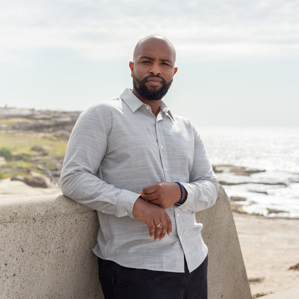 Men's Cotton Pinstripe Voile Shirt