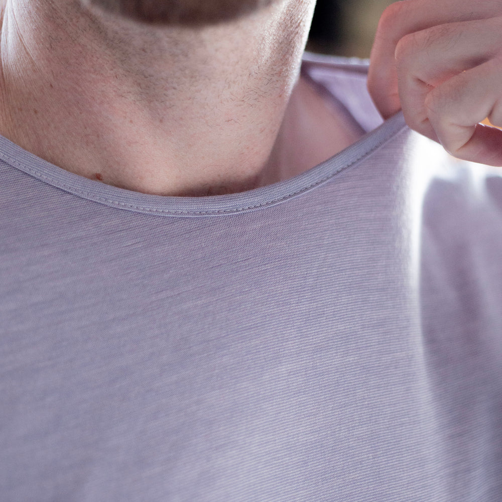 The Men's Merino / Cotton Tee in 56% Merino Wool / 46% Cotton 118GSM, Lavender