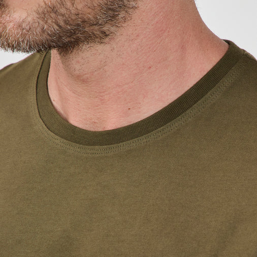 The Classic Crew in 100% Organic Cotton 220GSM, Military Olive