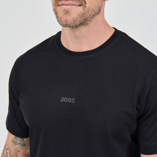 The Heavy Cotton Logo Tee in 100% Organic Cotton 220GSM, Black