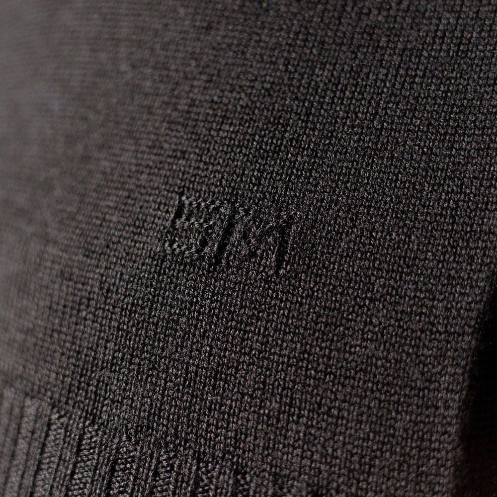 The Men's Limited Edition Zero Waste Merino Jumper in 100% Fine Merino Wool, Black