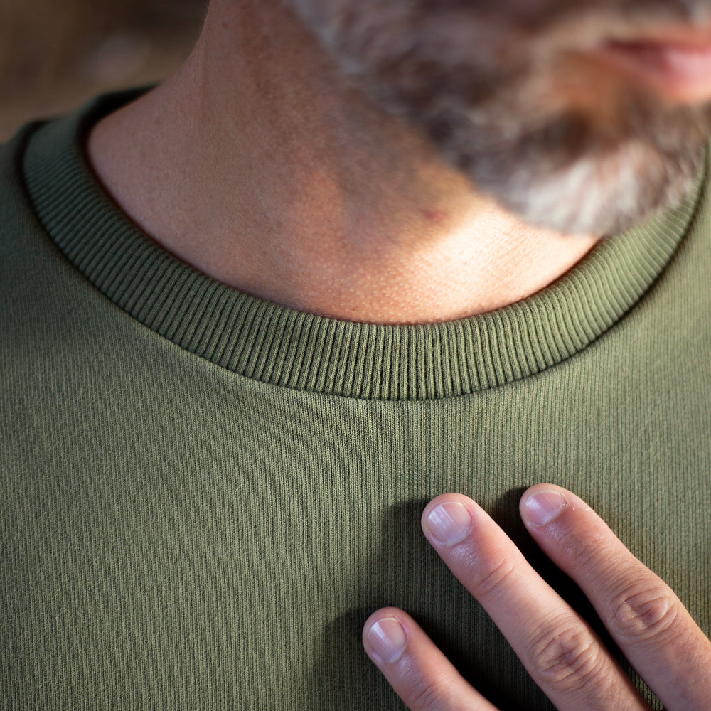 The Men's Limited Edition, Good Earth Cotton Sweatshirt in 100% Good Earth Cotton 400GSM Terry, Eucalypt