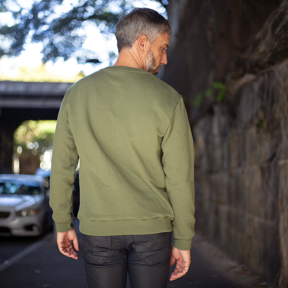 The Men's Limited Edition, Good Earth Cotton Sweatshirt in 100% Good Earth Cotton 400GSM Terry, Eucalypt