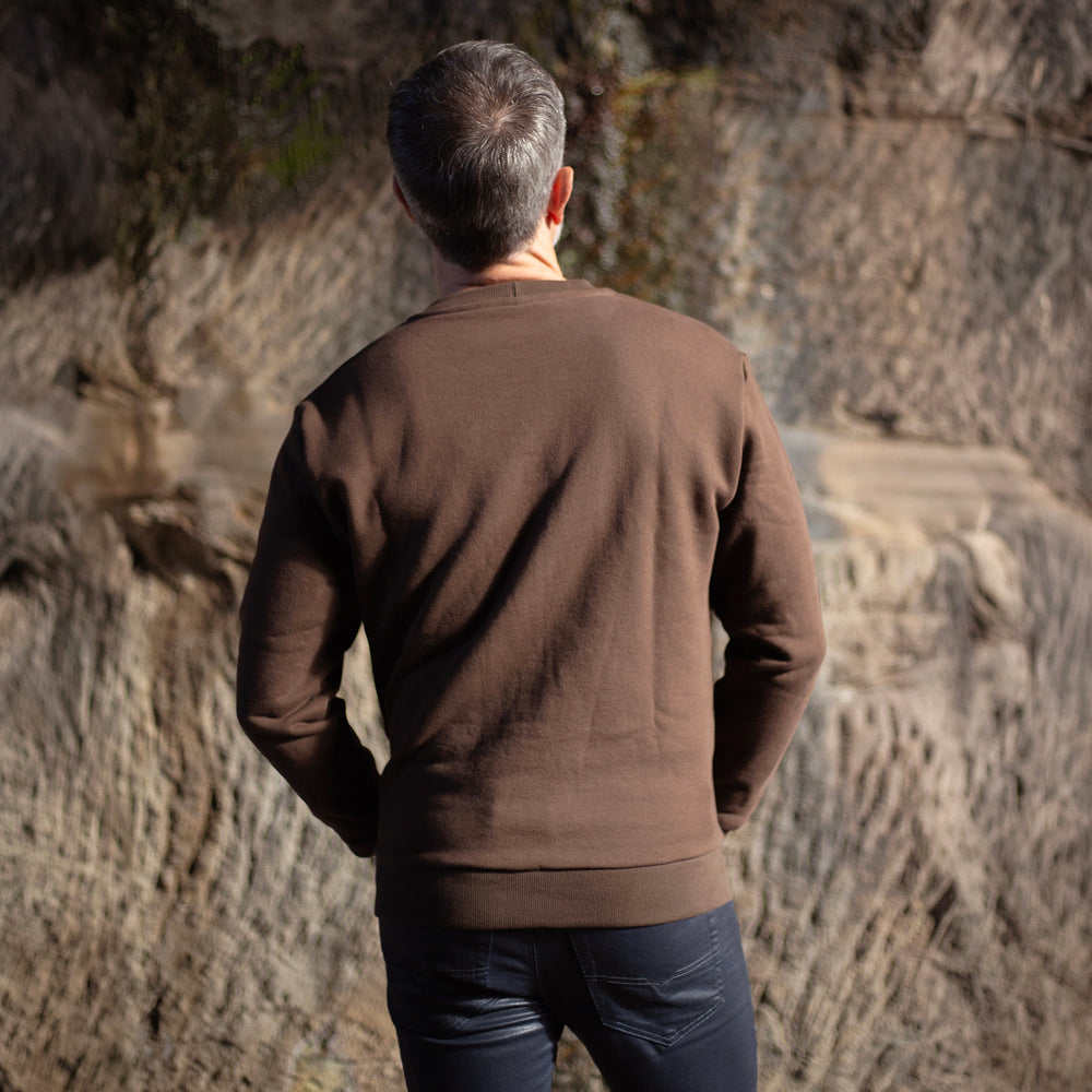 The Men's Limited Edition, Good Earth Cotton Sweatshirt in 100% Good Earth Cotton 400GSM Terry, Ironbark