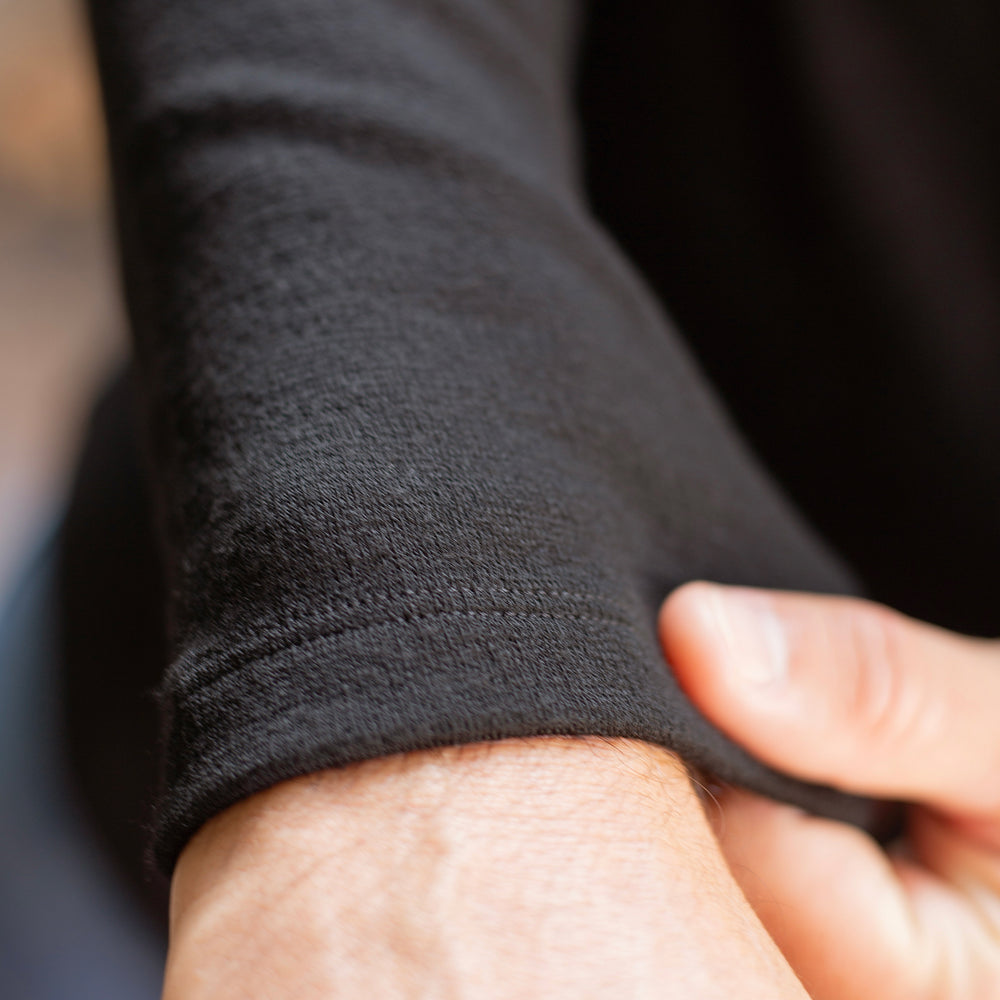 The Men's Limited Edition, Merino Ponte Heavy Tee in 100% Merino Ponte 350GSM, Black