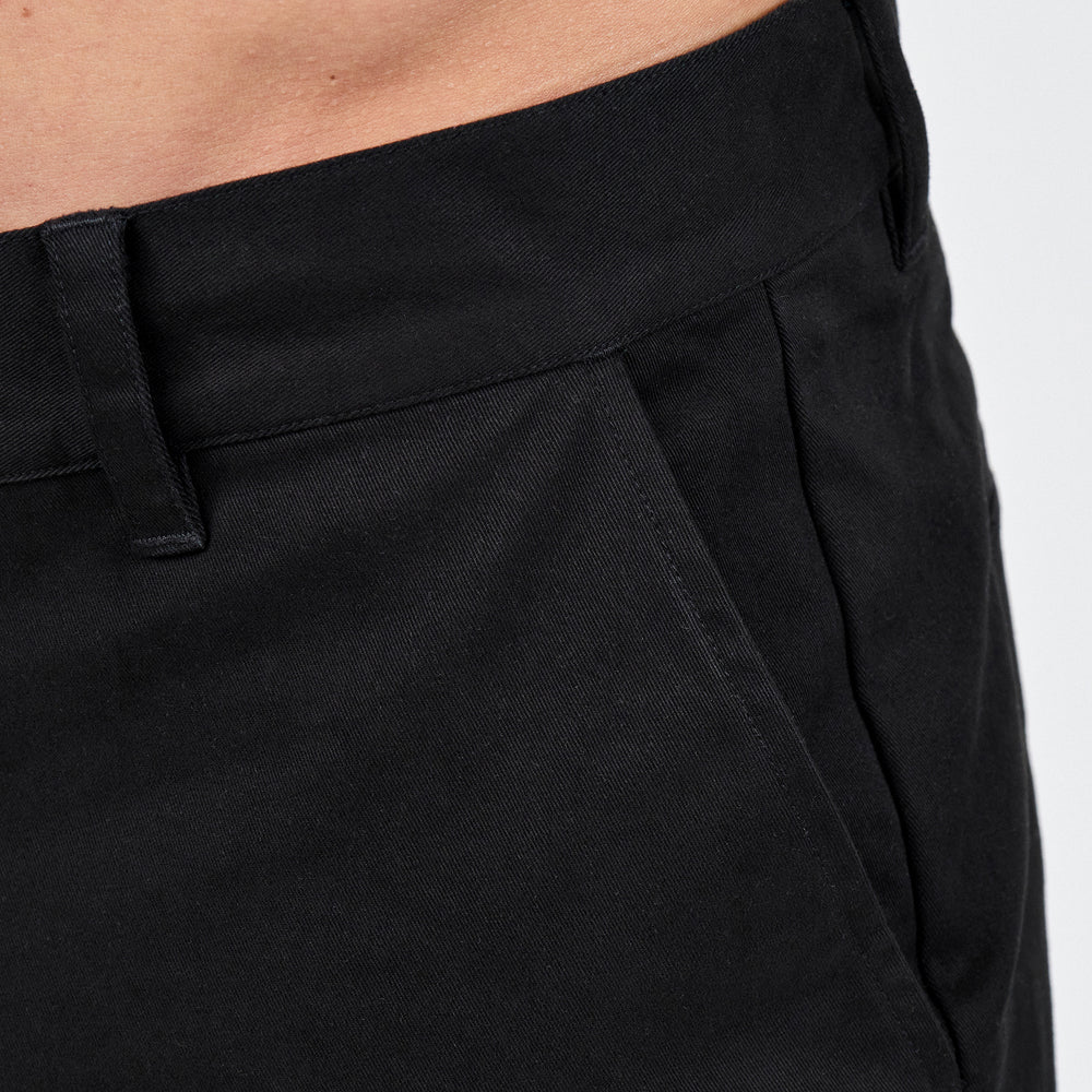 Men's Custom Chinos, in 97% Organic Cotton / 3% Spandex 245GSM Twill, Black