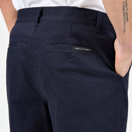 Men's Custom Chinos, in 97% Organic Cotton / 3% Spandex 245GSM Twill, Navy