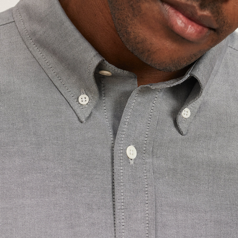 The Oxford Shirt in Organic Cotton Oxford 140GSM, Grey