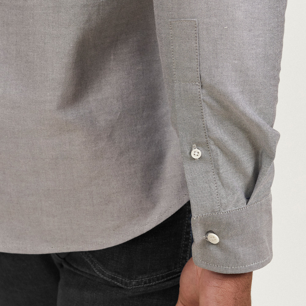 The Oxford Shirt in Organic Cotton Oxford 140GSM, Grey