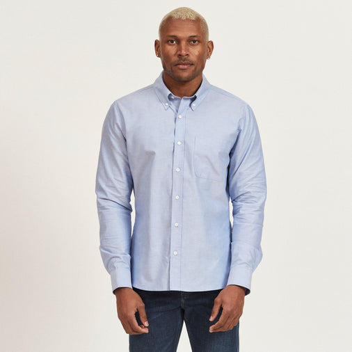 The Oxford Shirt in Organic Cotton Oxford 140GSM, Blue