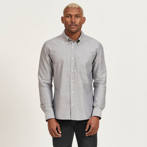 The Oxford Shirt in Organic Cotton Oxford 140GSM, Grey
