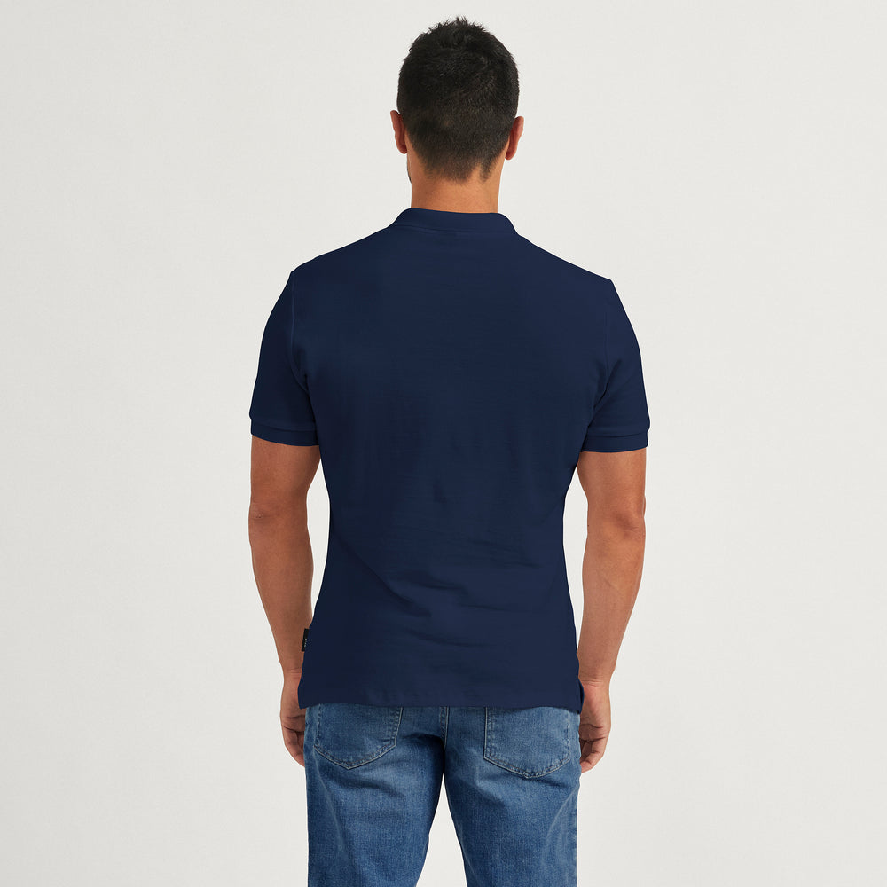 The Pique Polo in 100% Organic Cotton 200GSM, Navy