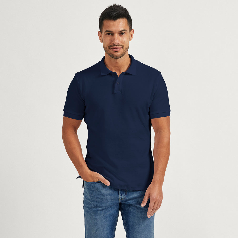 The Pique Polo in 100% Organic Cotton 200GSM, Navy