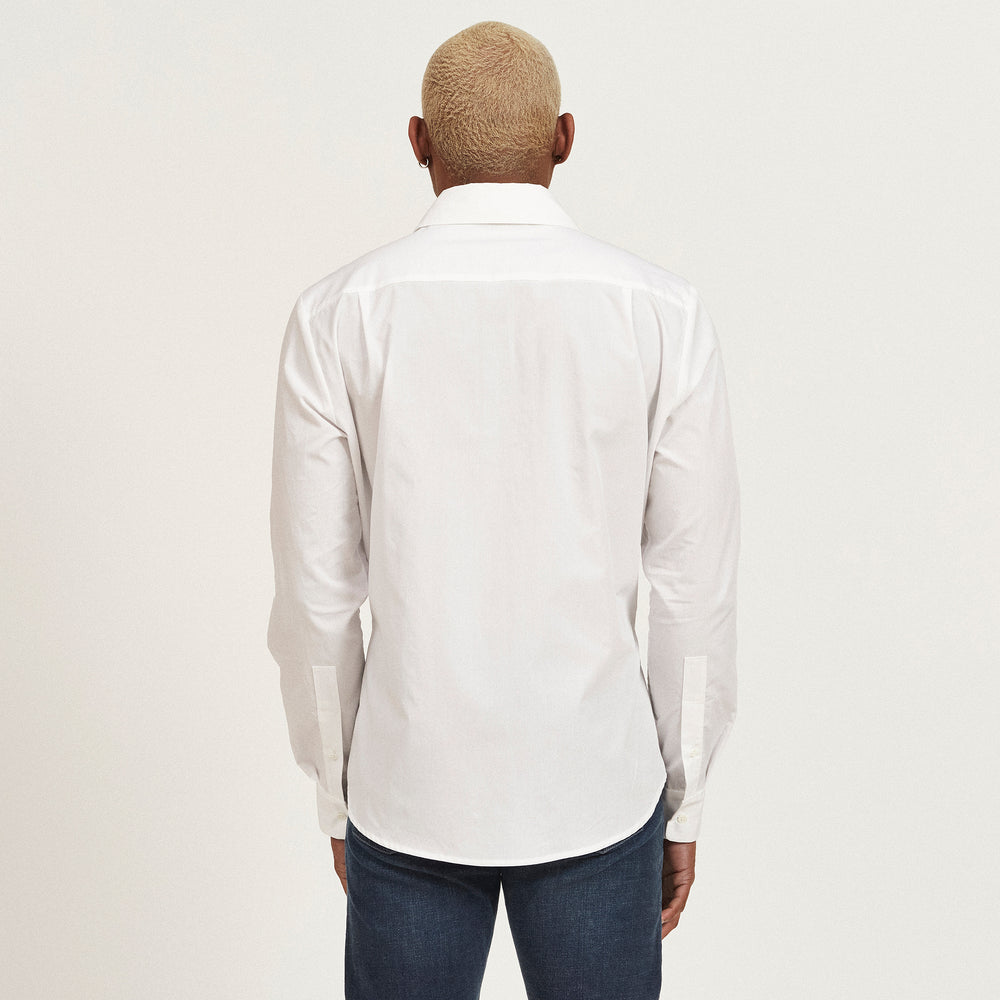 The Poplin Shirt in Organic Cotton Poplin 110GSM, White