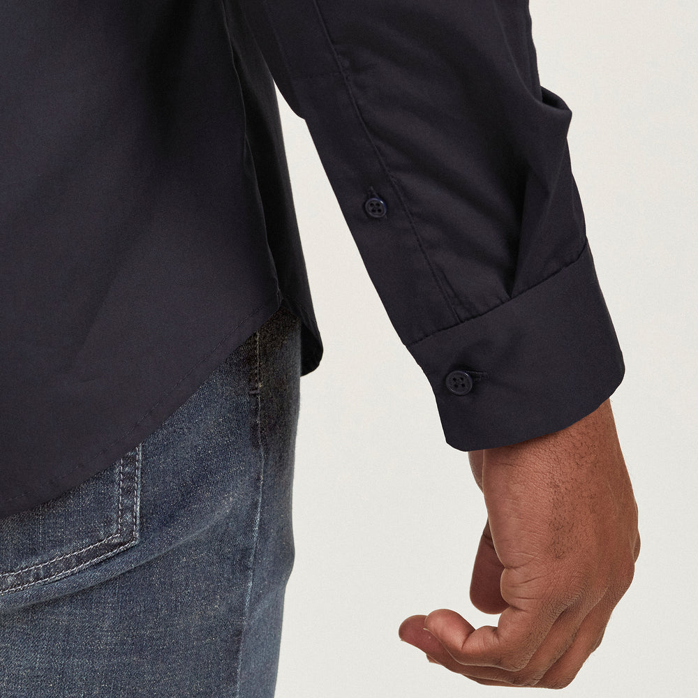 The Poplin Shirt in Organic Cotton Poplin 110GSM, Navy