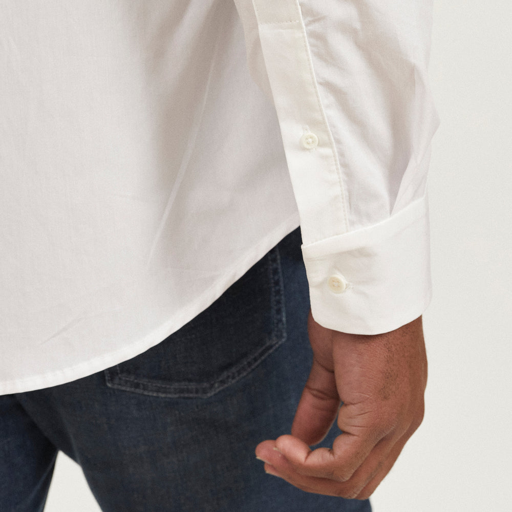 The Poplin Shirt in Organic Cotton Poplin 110GSM, White