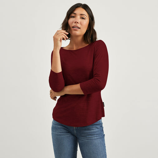 Merino 3/4 Boat Tee