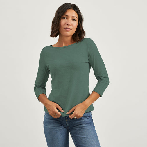 Hemp 3/4 Boat Tee