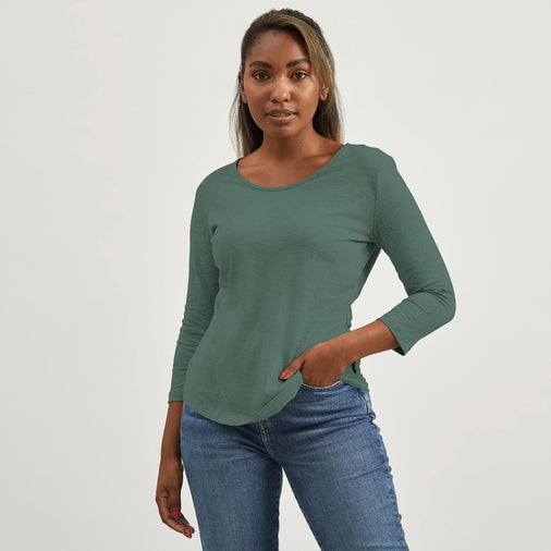 Women's Hemp Three-Quarter Half-Scoop