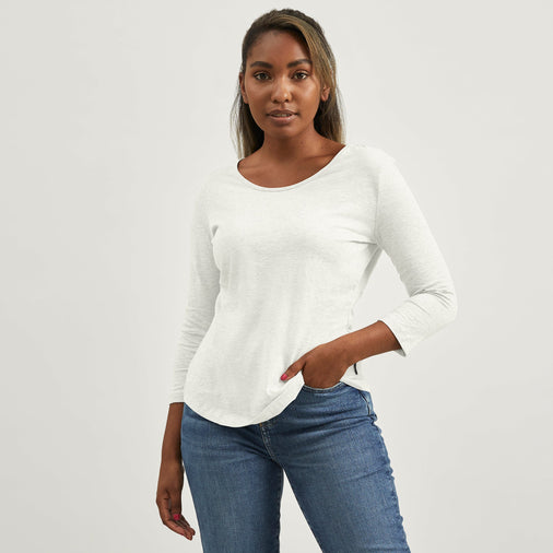Women's Three-Quarter Half-Scoop Tee