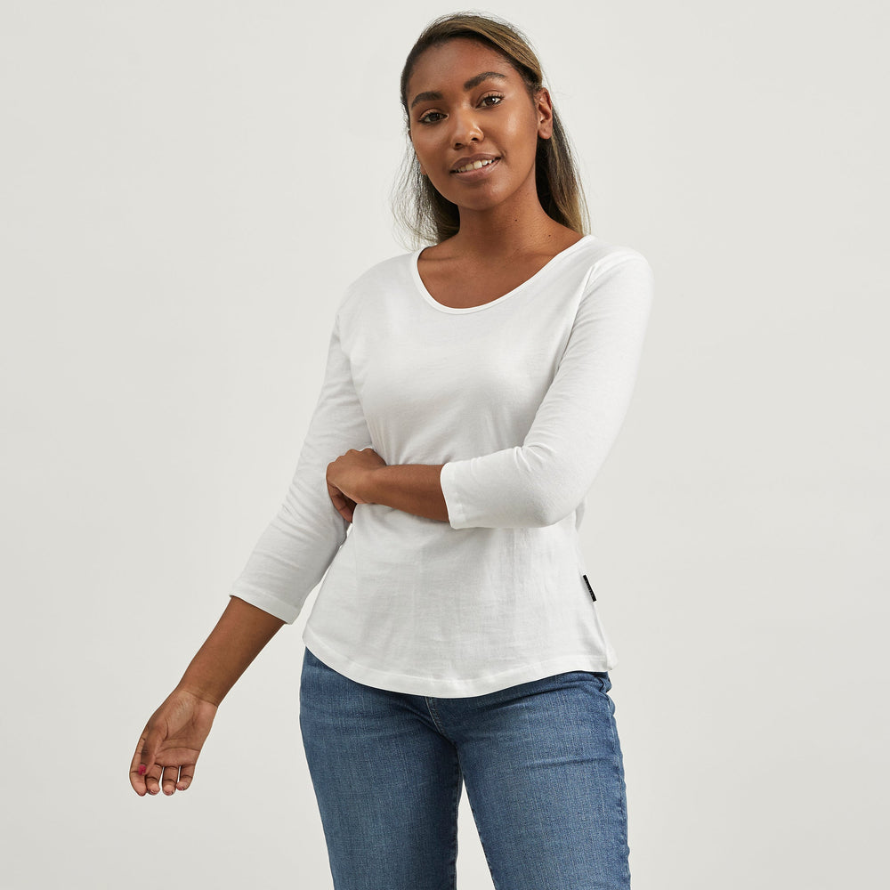 Women's Three-Quarter Half-Scoop Tee