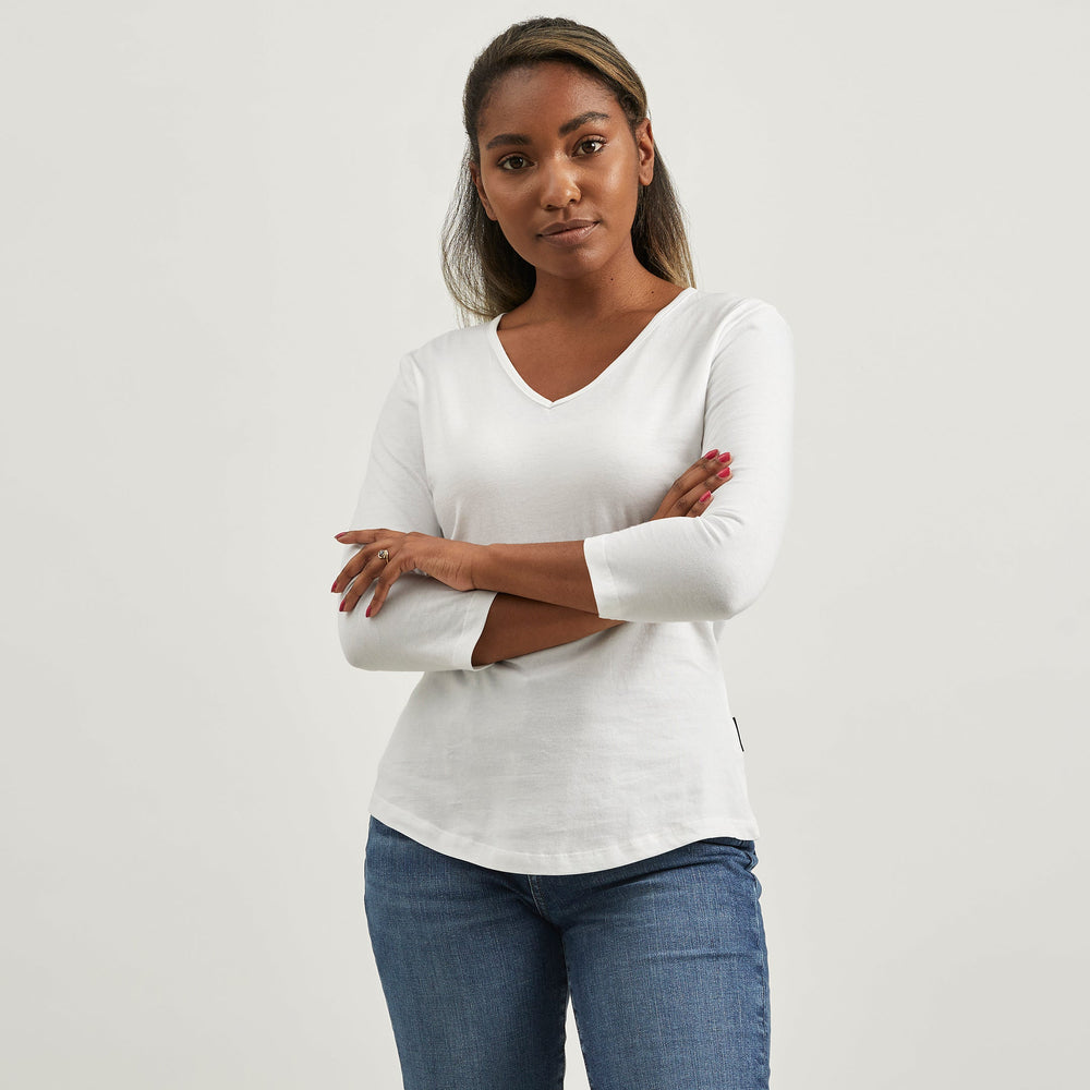 Women's Three-Quarter V-Neck Tee
