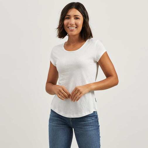 Cotton Cap Relaxed Crew Tee