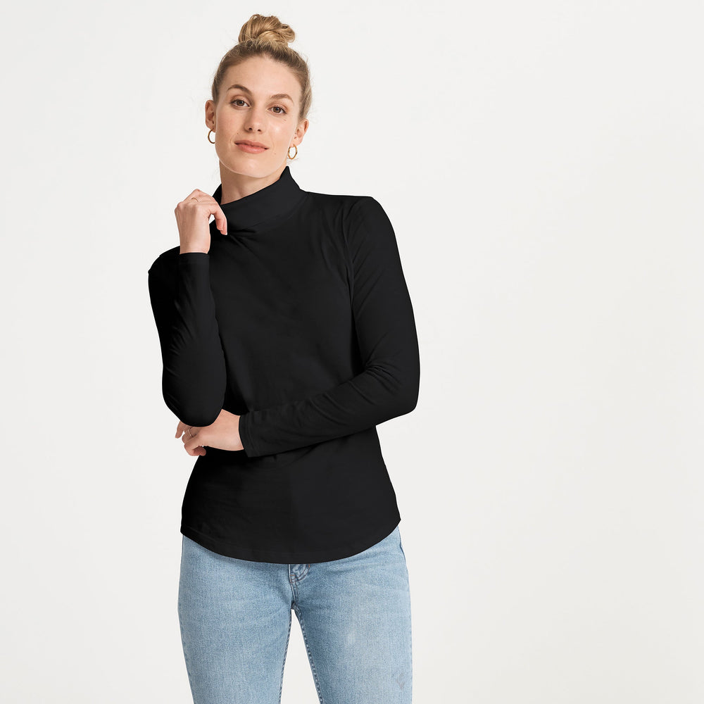 Cotton LS Turtleneck Tee