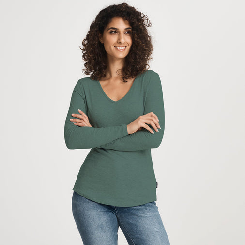 Hemp LS V-Neck Tee