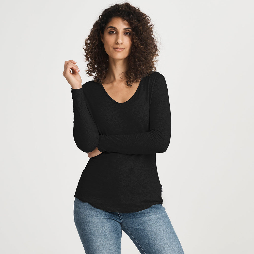 Recycled LS V-Neck Tee