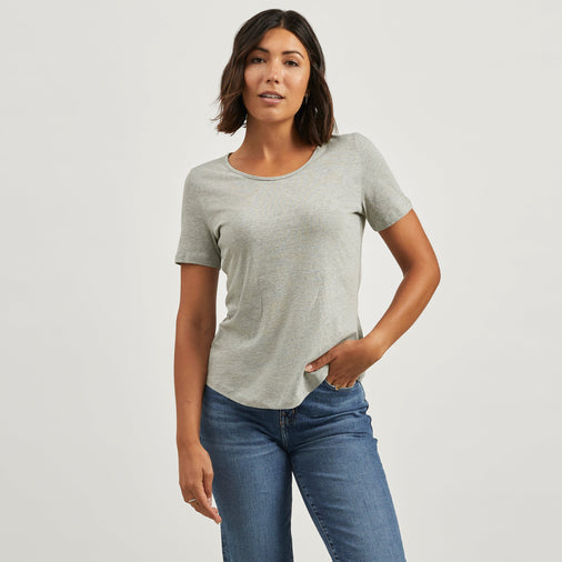 Women's Heavy Cotton Half-Scoop Tee